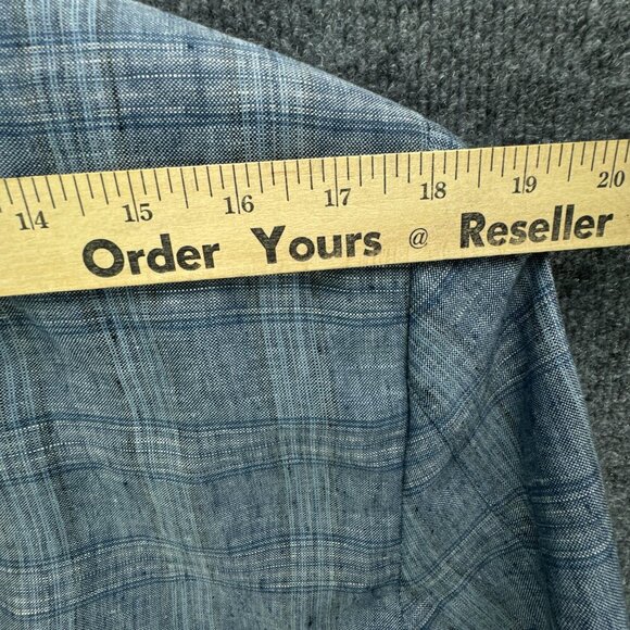 Joseph Abboud Sport Coat Mens Small Blue 100% Linen Plaid Jacket Blazer - Picture 12 of 16